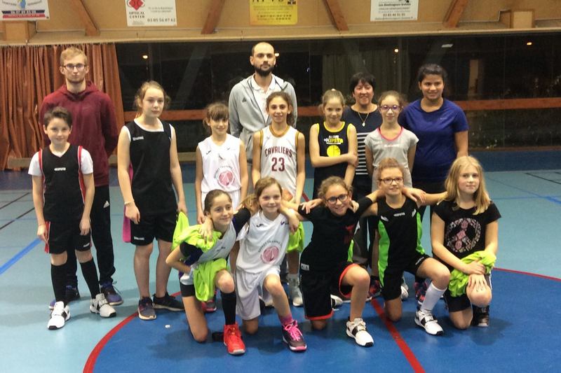 Entraînement des benjamines avec Fabien Vaterlaus, CTF du CD Basket 71